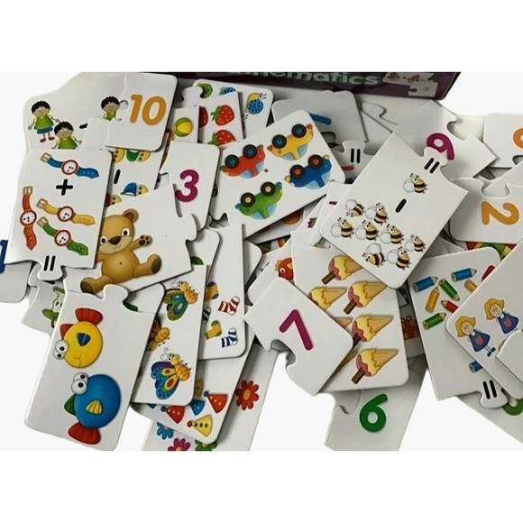 Mathematics Math Match It Game Puzzle Set Skills Add Subtract STEM Basic Ages 3+ - Picture 4 of 5